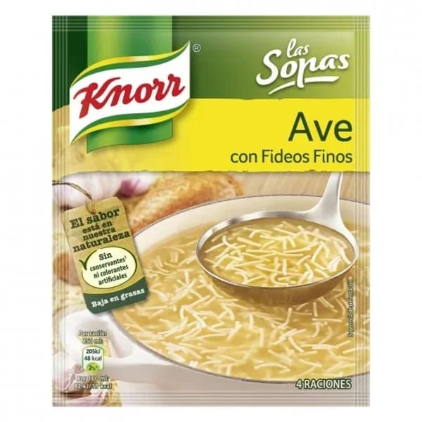 Sopa de ave con fideos finos Knorr 61 g. - 0.06 kg - Imagen del producto en Findit