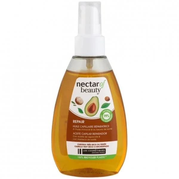 Aceite capilar reparador de aguacate y karité Nectar of Beauty Les Cosmétiques 150 ml. - 1 ud - Imagen del producto en Findit
