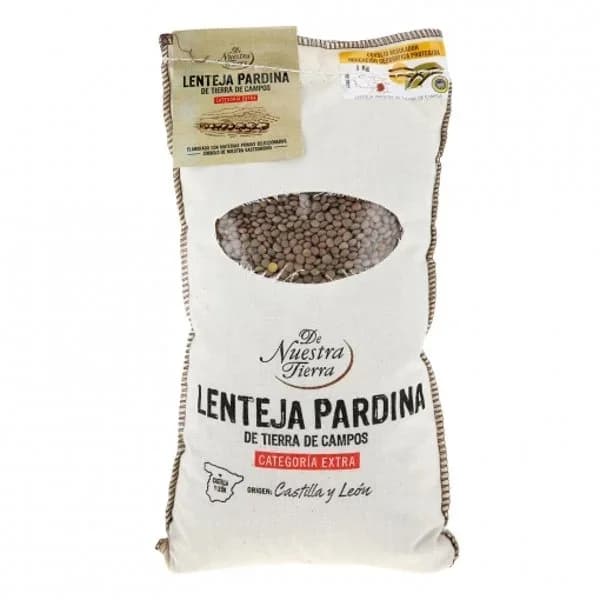 Lenteja pardina categoría extra De Nuestra Tierra 1 kg. - 1 kg - Imagen del producto en Findit