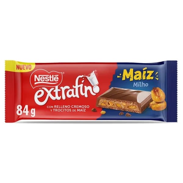 Chocolate con leche relleno de trocitos de maíz Nestlé Extrafino 84 g - 0.08 kg - Imagen del producto en Findit