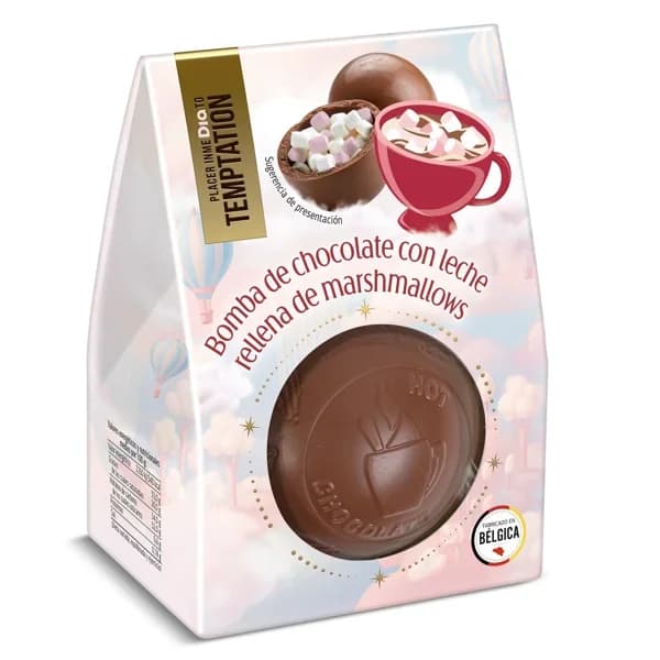 Bomba de chocolate con leche rellena de marshmallows Temptation de Dia caja 50 g - 0.05 kg - Imagen del producto en Findit