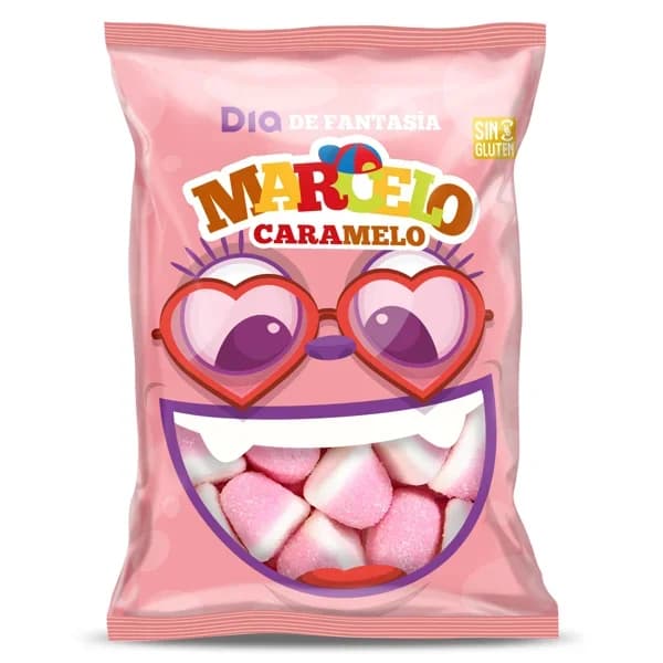 Golosinas besitos de fresa Marcelo Caramelo de Dia bolsa 100 g - 0.1 kg - Imagen del producto en Findit