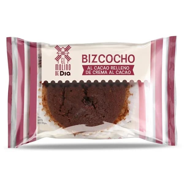 Bizcocho al cacao relleno de cacao El molino de Dia bolsa 50 g - 0.05 kg - Imagen del producto en Findit