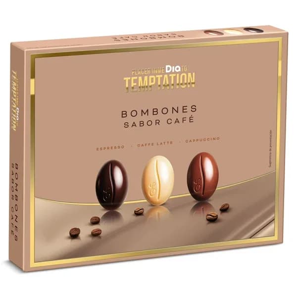 Bombones sabor café Temptation de Dia caja 100 g - 0.1 ud - Imagen del producto en Findit