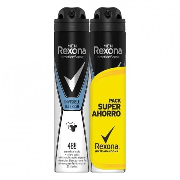 Desodorante en spray para hombre crystal Rexona pack de 2 unidades de 200 ml. - 0.4 l - Imagen del producto en Findit
