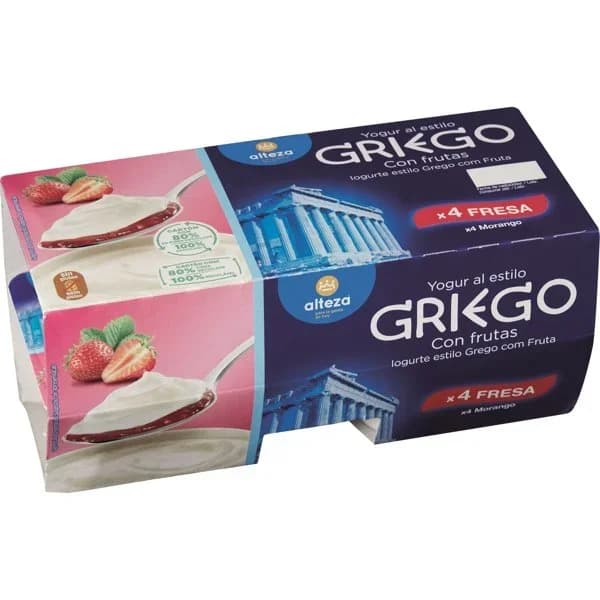 Yogur Griego Fresa Bicapa 4UD - 1 ud - Imagen del producto en Findit