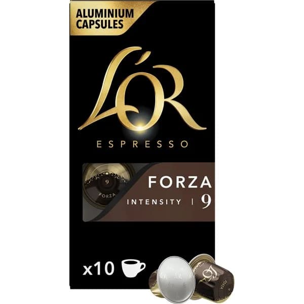 Café forza en cápsulas L'Or Espresso compatible con Nespresso 10 unidades de 5,2 g. - 9.95 ud - Imagen del producto en Findit