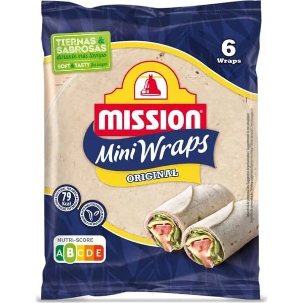 Tortillas Trigo Wraps Original Mini - 0.15 kg - Imagen del producto en Findit