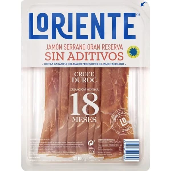 Jamon Duroc Sin Aditivos 18 Meses Lonchas - 0.09 kg - Imagen del producto en Findit