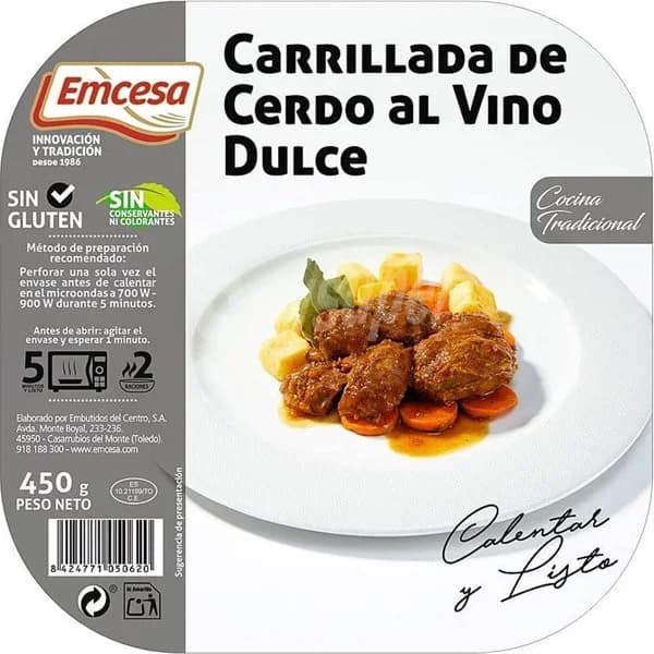 Carrillada Cerdo Al Vino Dulce - 0.3 kg - Imagen del producto en Findit