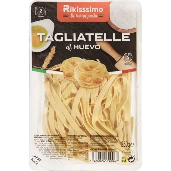 Tagliatelle Al Huevo - 0.12 kg - Imagen del producto en Findit