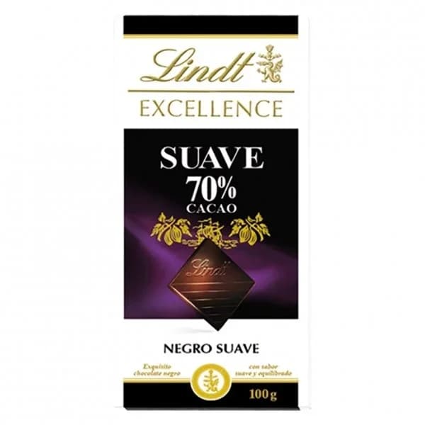 Chocolate negro suave 70% Lindt Excellence 100 g. - 0.1 kg - Imagen del producto en Findit