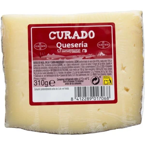 Queso Curado Cuña - 0.31 kg - Imagen del producto en Findit