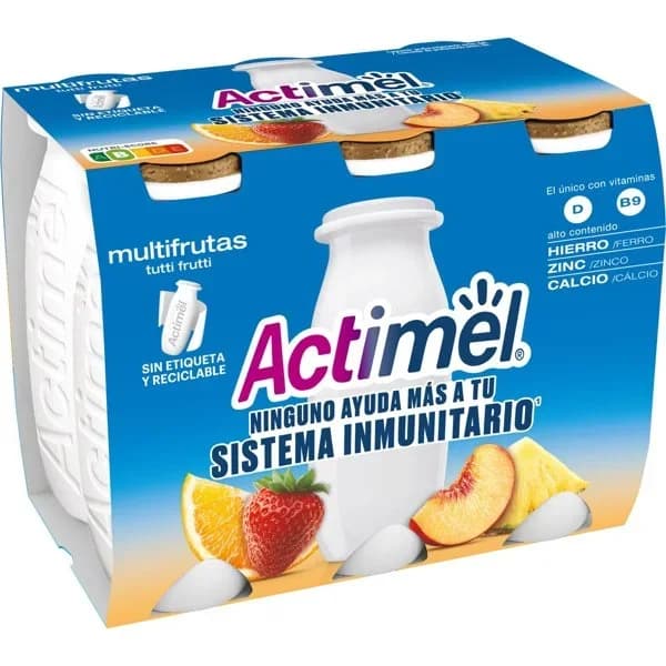 Yogur líquido multifruta 6x100 g - 0.6 kg - Imagen del producto en Findit