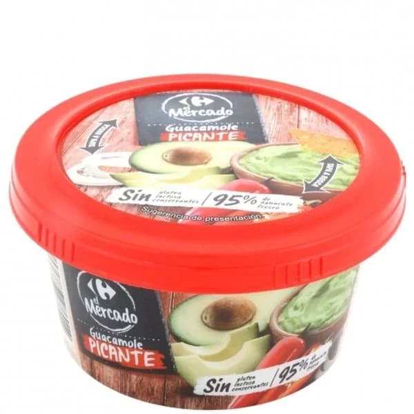 Guacamole picante Carrefour 200 g - 0.2 kg - Imagen del producto en Findit