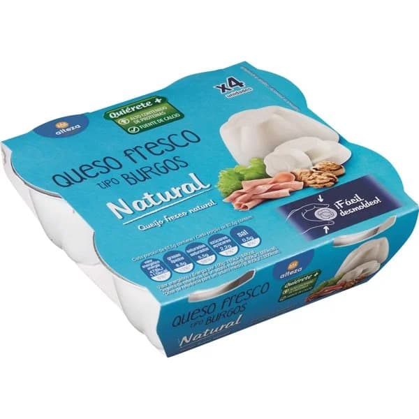 Queso Fresco Burgos Pack-4 - 0.25 kg - Imagen del producto en Findit