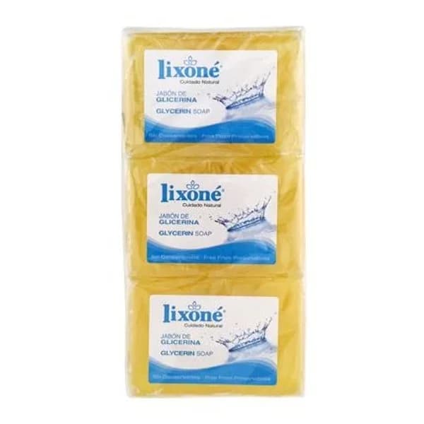 Jabón de manos con glicerina LIXONE, pastilla, pack 3 uds. - 0.5 kg - Imagen del producto en Findit