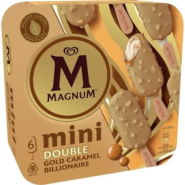Helado de mini doble caramelo almendra 6 uds - 0.33 l - Imagen del producto en Findit