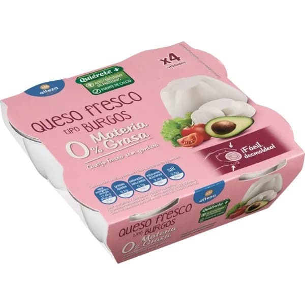 Queso Fresco Burgos 0% Pack-4 - 0.25 kg - Imagen del producto en Findit