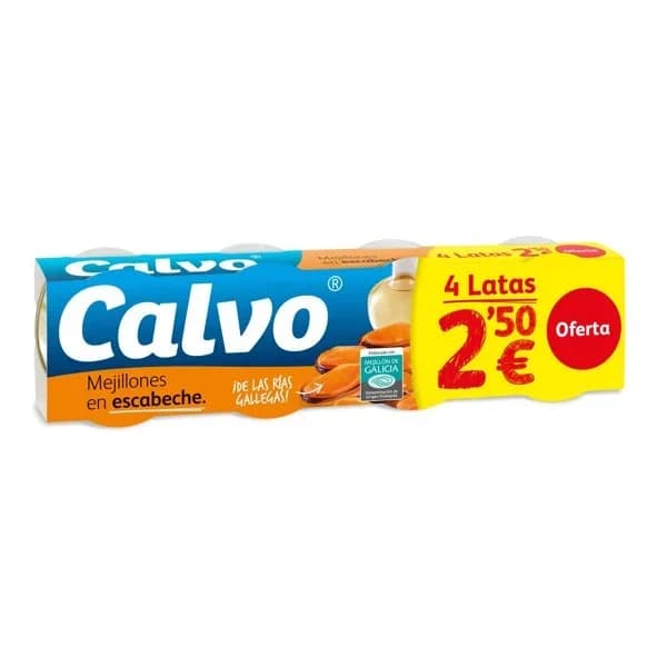 Mejillón de Ría en Escabeche 4 x 80G - 1 ud - Imagen del producto en Findit