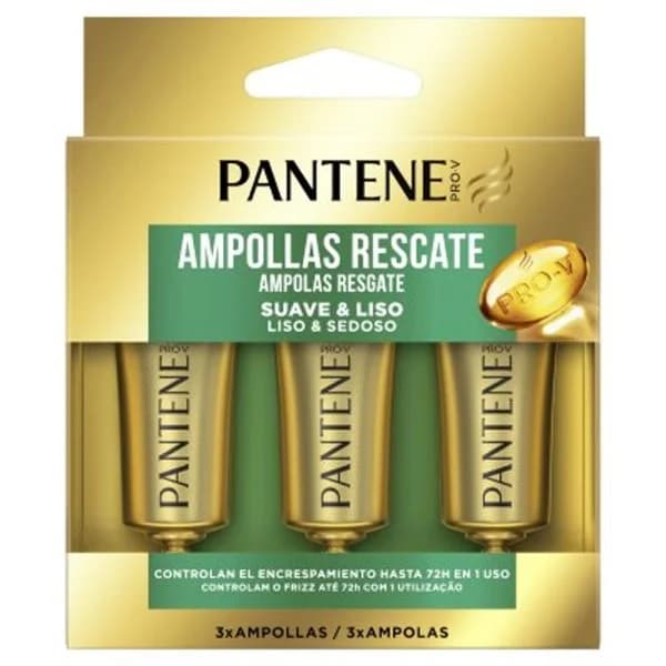 Tratamiento intensivo nutritivo en ampollas Suave & Liso Pantene Pro-V pack de 3 unidades de 15 ml. - 3 ud - Imagen del producto en Findit