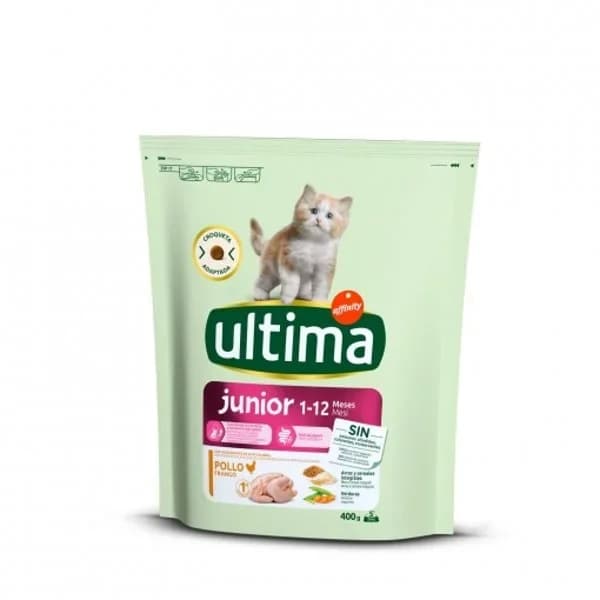 Alimento de pollo para gato junior 1-12 m. ULTIMA, paquete 400 g - 0.4 kg - Imagen del producto en Findit
