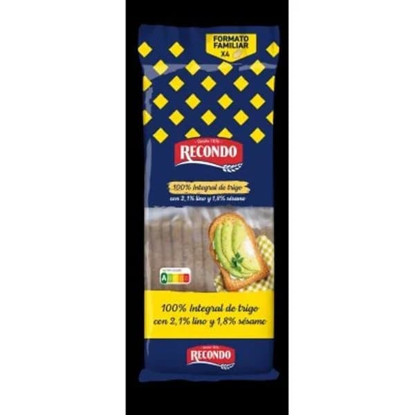 Pan tostado integral 60 unidades 540 g - 0.54 kg - Imagen del producto en Findit