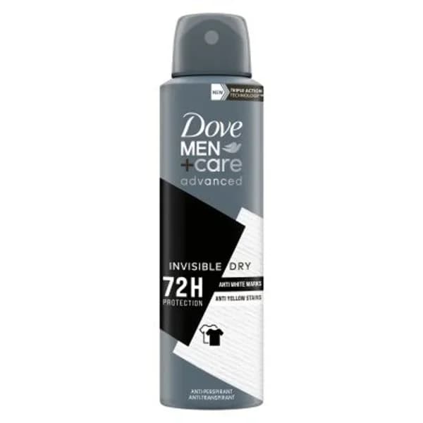 Desodorante en spray antitranspirante Invisible Dry 72h Advanced Care Dove Men 150 ml. - 0.15 l - Imagen del producto en Findit