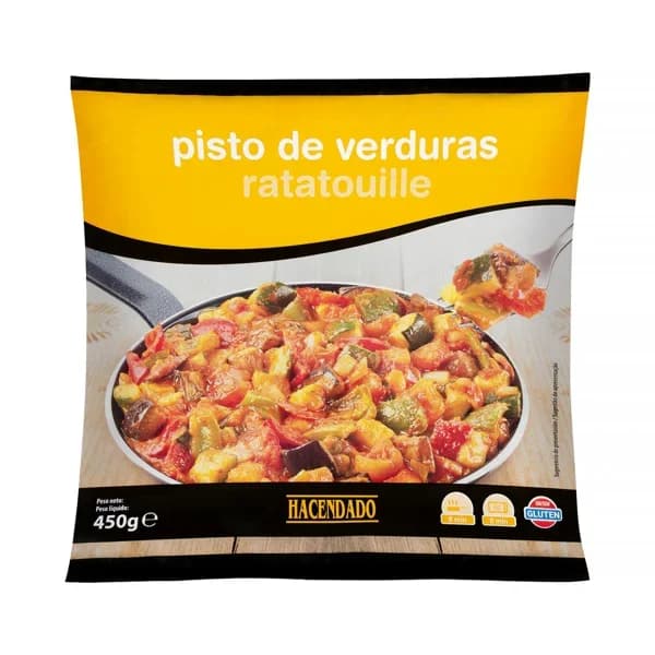 Pisto de verduras Hacendado ultracongelado - 0.45 kg - Imagen del producto en Findit