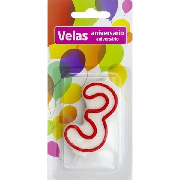 Vela Aniversario Nº 3 - 0.06 kg - Imagen del producto en Findit