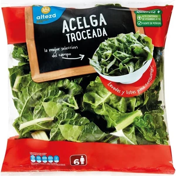 Acelgas Troceadas Lavadas - 0.3 kg - Imagen del producto en Findit