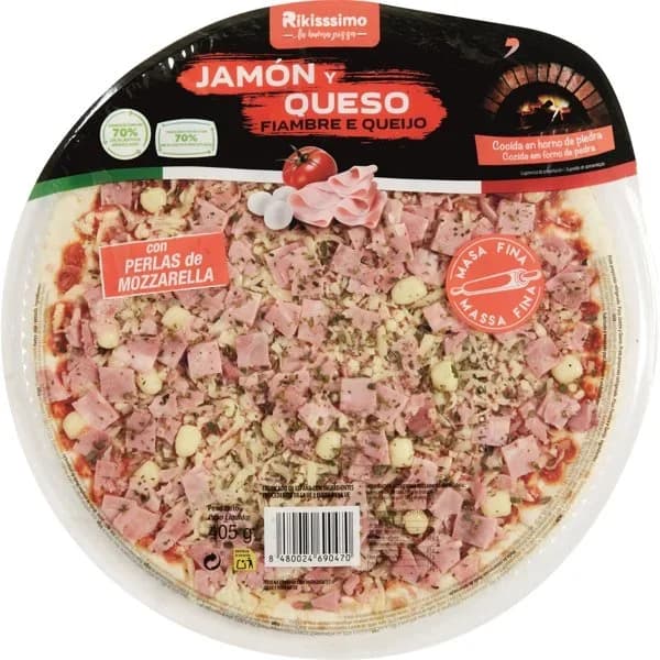 Pizza Jamón y Queso Refrigerada 405G - 0.41 kg - Imagen del producto en Findit