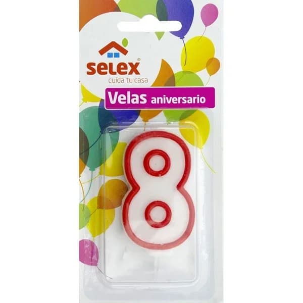 Vela Aniversario Nº 8 - 0.06 kg - Imagen del producto en Findit