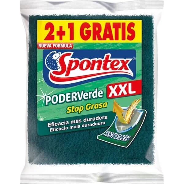Estropajo Poder Verde XXL 2+1 - 1 ud - Imagen del producto en Findit