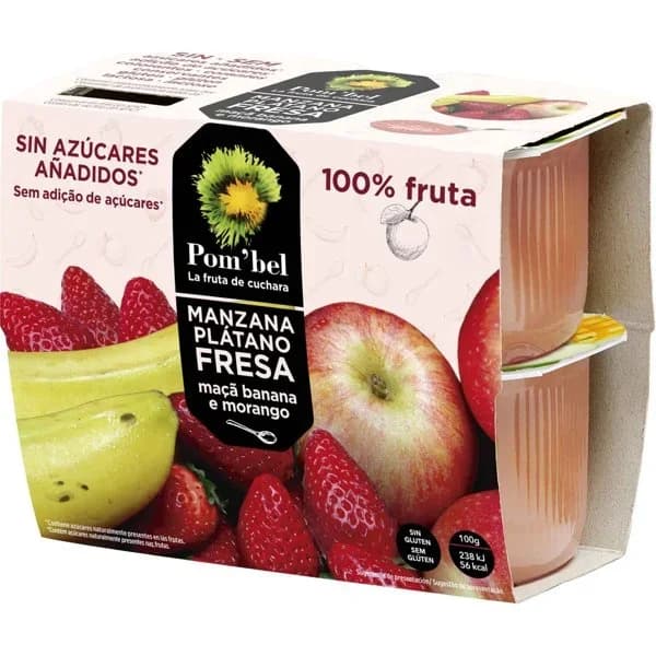 Compota Manzana Fresa y Platano - 0.4 kg - Imagen del producto en Findit