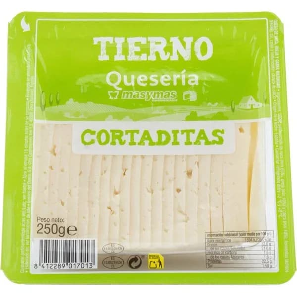 Queso Tierno Cortaditas - 0.25 kg - Imagen del producto en Findit