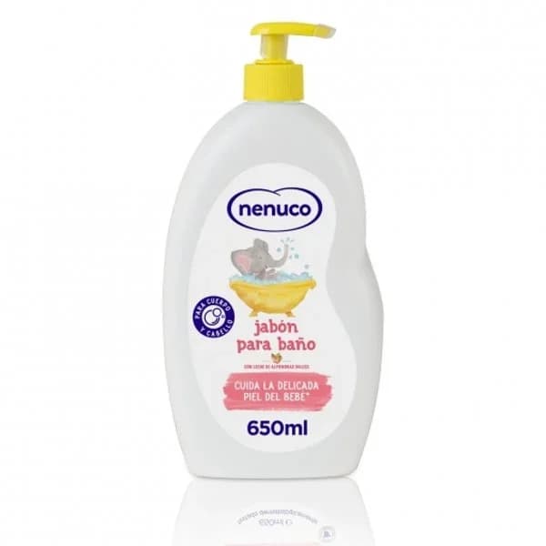 Jabón para baño con leche de almendras dulces para cuerpo y cabello Nenuco 650 ml. - 0.65 l - Imagen del producto en Findit