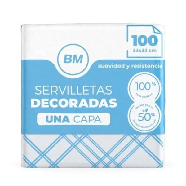 Servilletas blancas 33x33 100 unidades - 84.5 ud - Imagen del producto en Findit