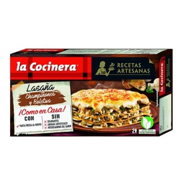 Lasaña de champiñones y boloñesa 500 g - 1 ud - Imagen del producto en Findit