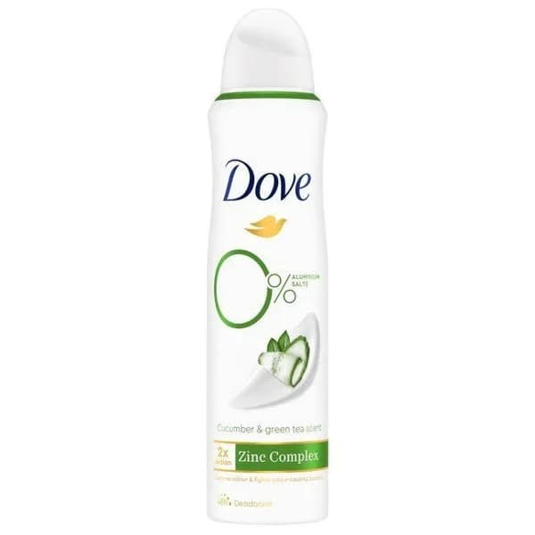 Desodorante 0% pepino DOVE, spray 150 ml - 1 ud - Imagen del producto en Findit