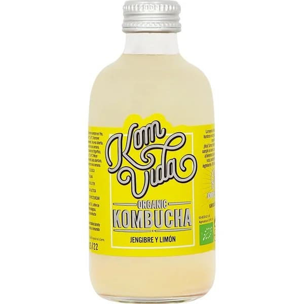 Kombucha Jengibre y Limón Bebida Orgánica - 0.27 l - Imagen del producto en Findit