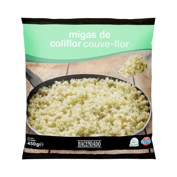 Migas de coliflor Hacendado ultracongeladas - 0.45 kg - Imagen del producto en Findit
