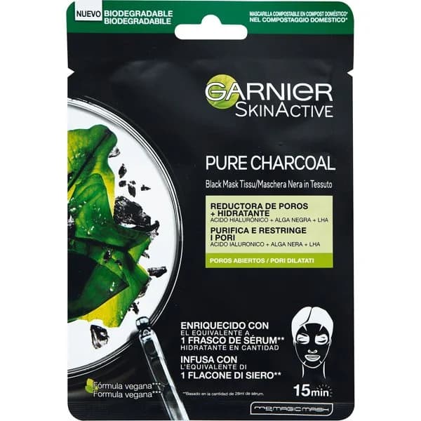 Mascarilla Facial Tejido Carbón - 0.85 ud - Imagen del producto en Findit