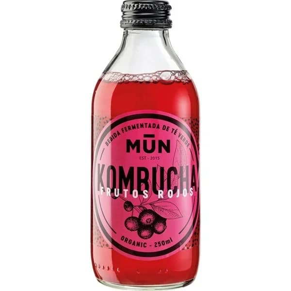 Kombucha Frutos Rojos Botella - 0.25 l - Imagen del producto en Findit