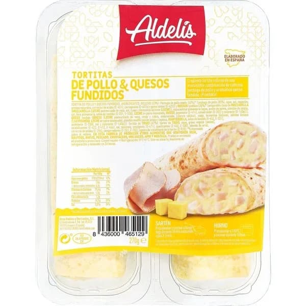 Tortitas Pollo Asado con Queso Fundido - 0.27 kg - Imagen del producto en Findit