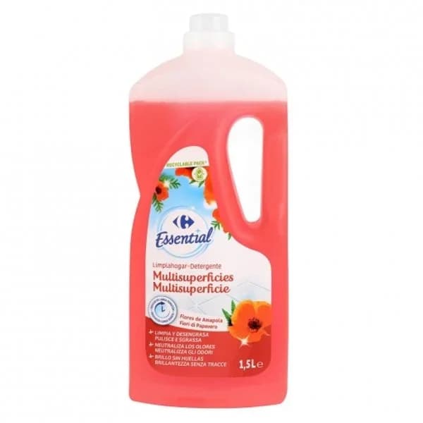 Limpiahogar multisuperficies flores de amapola Carrefour 1,5 l. - 1 ud - Imagen del producto en Findit