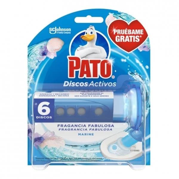 Discos wc activos inodoros frescor marino aparato + recambio Pato 1 ud. - 0.99 ud - Imagen del producto en Findit
