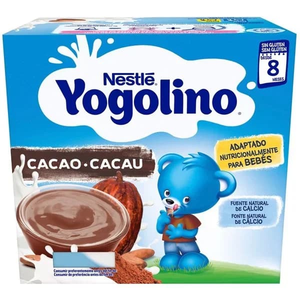 Yogur Infantil Yogolino sin Frío Cacao 4UD - 0.4 kg - Imagen del producto en Findit