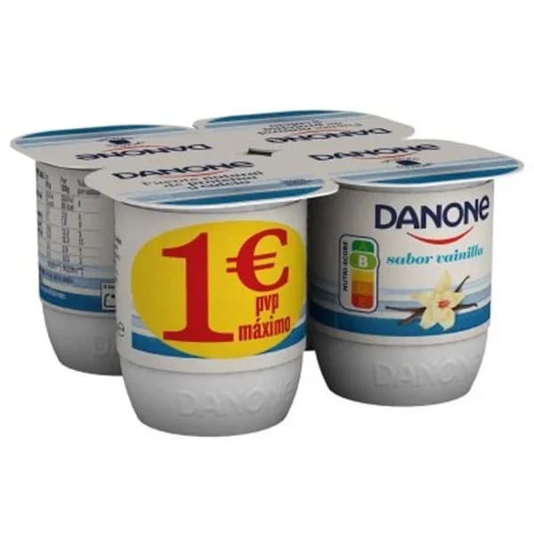 Yogur sabor vainilla Danone pack de 4 unidades de 120 g. - 0.48 kg - Imagen del producto en Findit