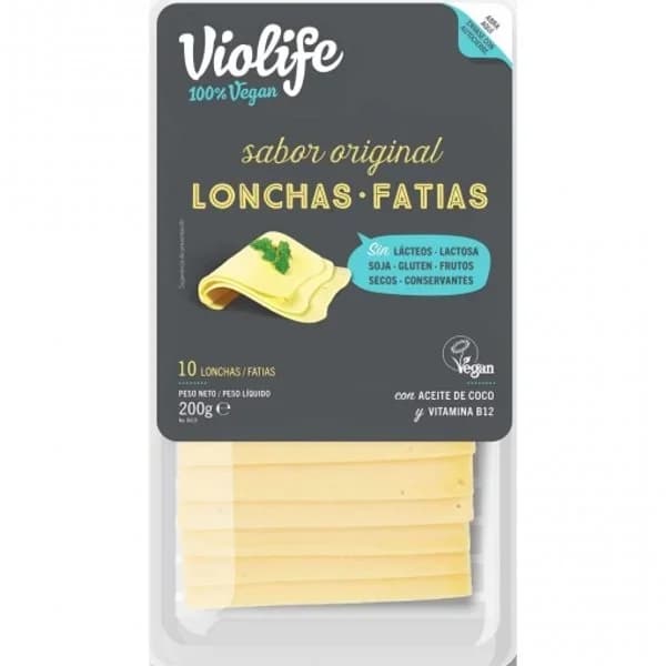 Preparado con aceite de coco y vitamina B12 en lonchas Violife sin gluten y sin lactosa 200 g. - 0.2 kg - Imagen del producto en Findit
